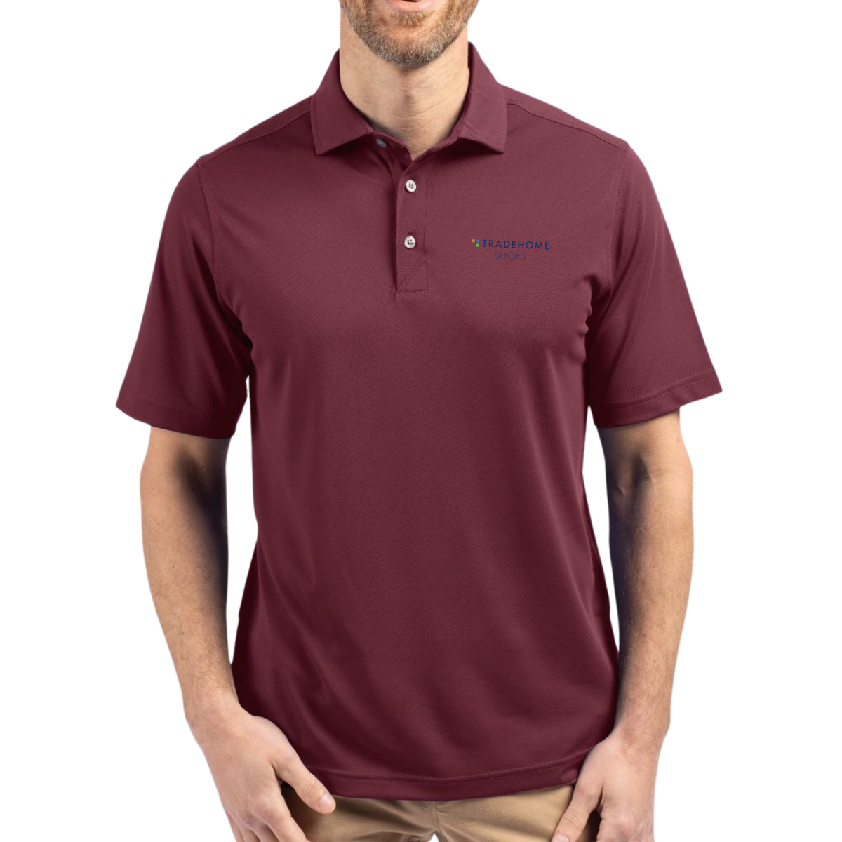 TRADEHOME Cutter & Buck Men's Virtue Recycled Featherlight Pique Men's Polo
