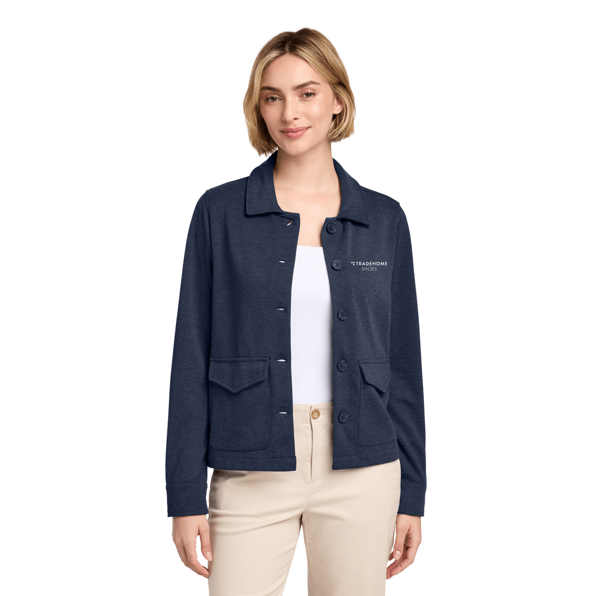 Navy Blazer Heather - Tradehome-Logo-Stacked