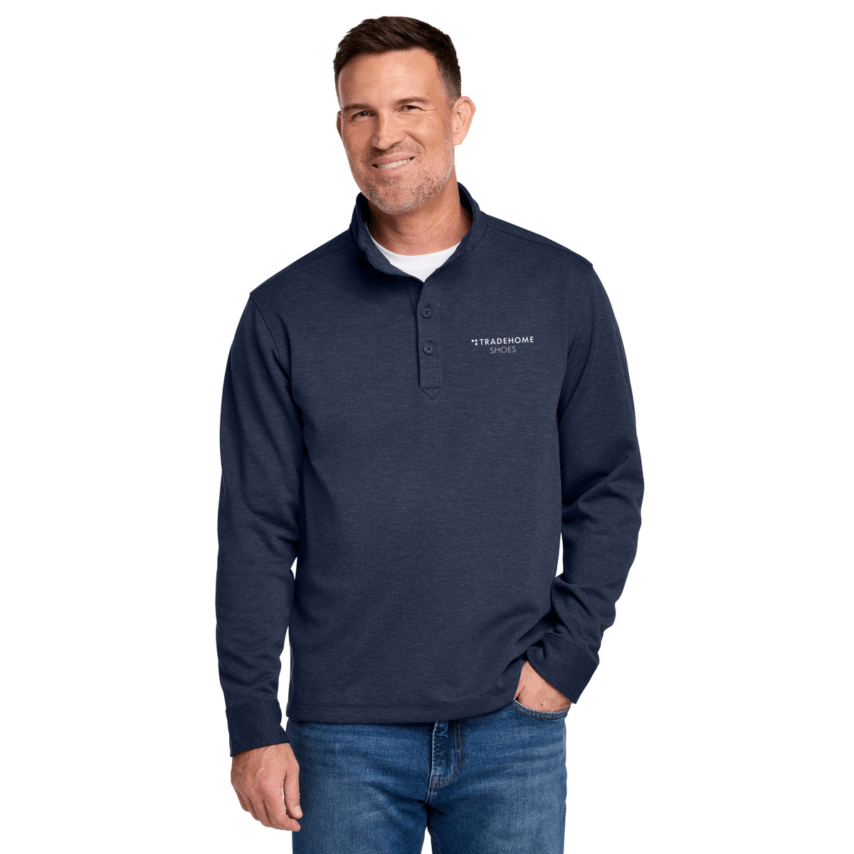 Navy Blazer Heather - Tradehome-Logo-Stacked
