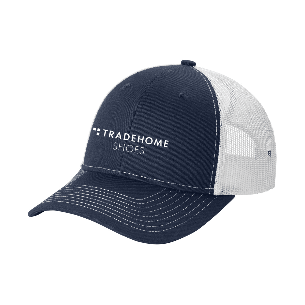 True Navy/ White - Tradehome-Logo-Stacked