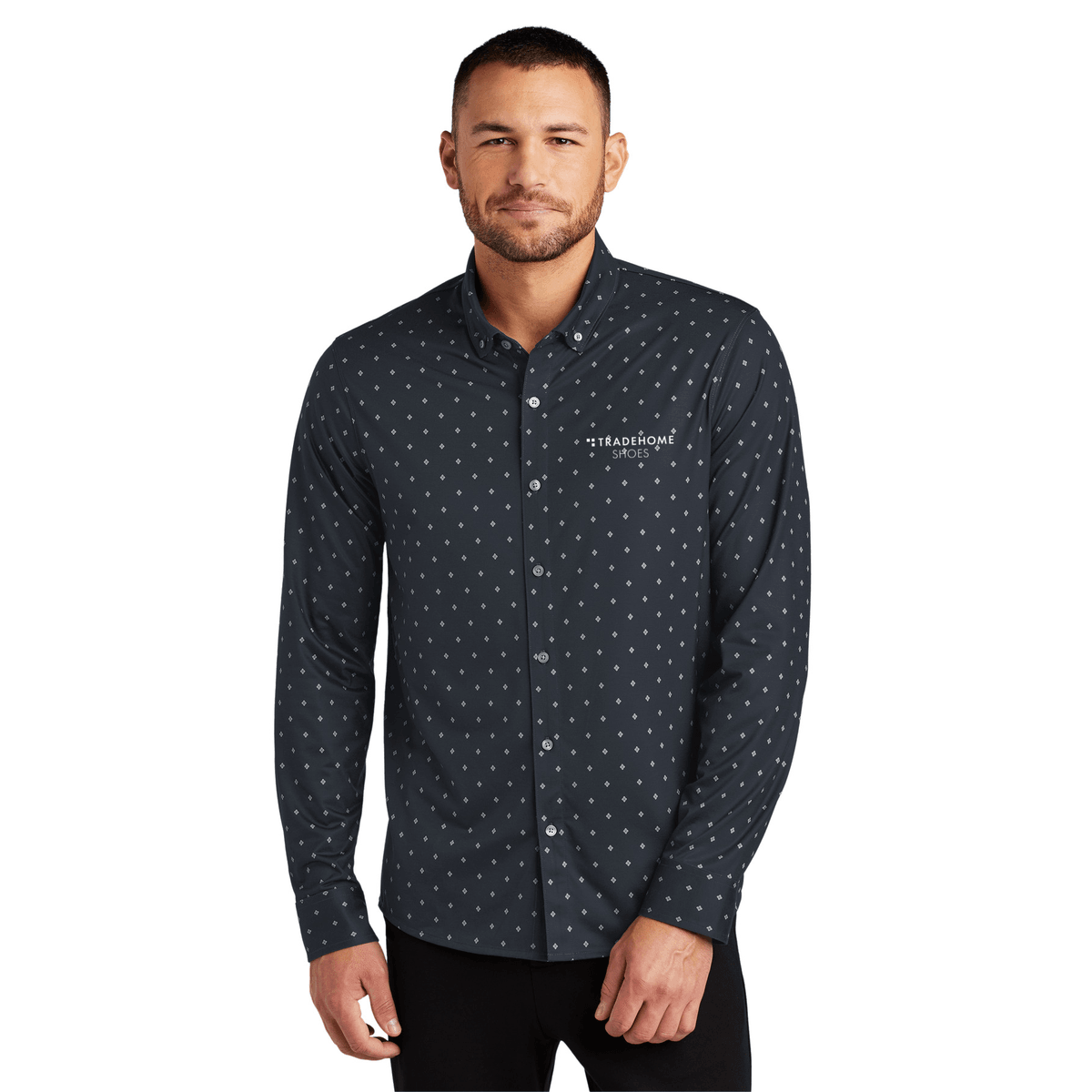 Navy Geo Diamond - Tradehome-Logo-Stacked